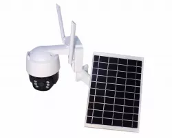Поворотная солнечная 4G камера безопасности 1080P - двойное ночное видение, беспроводная, PIR-датчик, двухстороннее аудио thumbnail