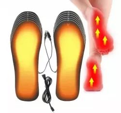 Стельки с подогревом от USB - 45°C нагрев, универсальный размер 35-45, питание от повербанка, кабель 1.5м в комплекте thumbnail