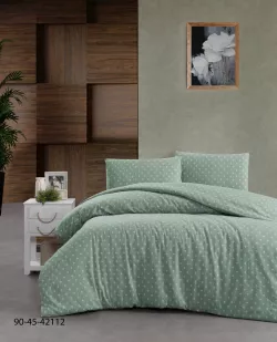 Красное теплое постельное белье Cotton Collection - фланель, 100% хлопок, комплект евро: пододеяльник 200x220см, простыня 240x260см, 2 наволочки 50x70см thumbnail