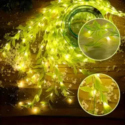 Гирлянда Роса с LED-подсветкой - Зеленая Верба, Теплый свет, 2.4 м thumbnail