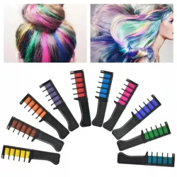 Цветной мел для волос Hair Chalk - Набор 6 шт, безопасное колорирование для детей и взрослых, легко смываемый thumbnail