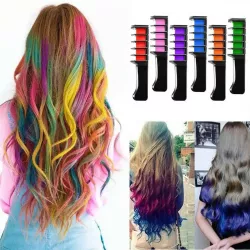 Цветной мел для волос Hair Chalk - Набор 6 шт, безопасное колорирование для детей и взрослых, легко смываемый thumbnail