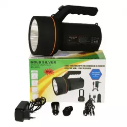 Светодиодный фонарик Gold Silver GS-2670 - 8000 мА/ч, боковая панель, 30 Вт LED, 10 Вт COB, soft touch покрытие thumbnail