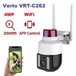 Уличная Wi-Fi камера Verto PTZ VRT-C262 - 4MP, FullHD, SIM, ночное видение, датчик движения, IP66 thumbnail