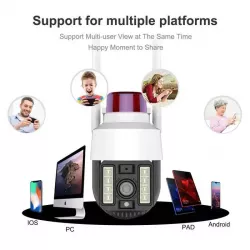 Уличная Wi-Fi камера Verto PTZ VRT-C262 - 4MP, FullHD, SIM, ночное видение, датчик движения, IP66 thumbnail