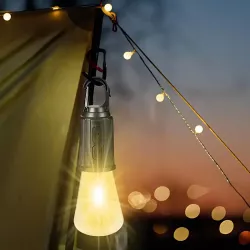 LED лампочка с аккумулятором MHZ BL HK 169C - 3 режима, USB зарядка, карабин, водонепроницаемая thumbnail