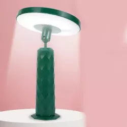 Настольное зеркало с LED подсветкой MIRROR - сенсорное управление, аккумулятор 1200 мАч, вращение 360°, 33x19 см thumbnail