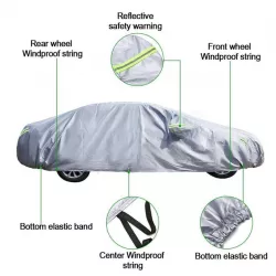 Защитный чехол для автомобиля Universal Car Cover - XL, водонепроницаемый, светоотражающие полоски, три слоя, сумка для хранения thumbnail