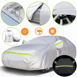 Защитный чехол для автомобиля Universal Car Cover - XL, водонепроницаемый, светоотражающие полоски, три слоя, сумка для хранения thumbnail