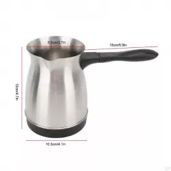 Электрическая турецкая кофеварка Sokany SK-09044 - 600 мл, 600 Вт, нержавеющая сталь, защита от перегрева thumbnail
