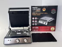 Электрический гриль Zepline 3500W - съемные пластины, антипригарное покрытие, таймер 30 мин thumbnail