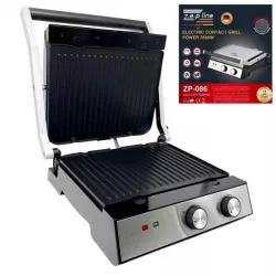 Электрический гриль Zepline 3500W - съемные пластины, антипригарное покрытие, таймер 30 мин thumbnail