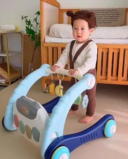 Многофункциональные детские ходунки Baby Steps с музыкальным центром - Bluetooth, дистанционное управление, развивающий коврик thumbnail