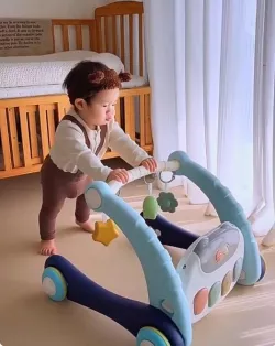 Многофункциональные детские ходунки Baby Steps с музыкальным центром - Bluetooth, дистанционное управление, развивающий коврик thumbnail