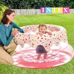 Детский надувной игровой центр Intex Пончик - 127х61 см, прозрачные стенки, мягкие борта, от 9 мес thumbnail