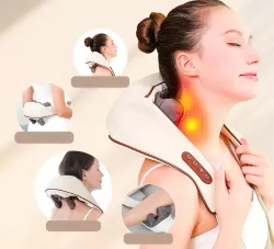 Массажер для шеи и спины MASSAGER XL-653 - роликовый, USB, 3 режима, функция обогрева thumbnail