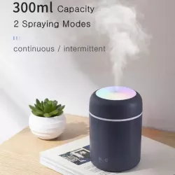 Увлажнитель воздуха H2O с аромадифузором - USB, ультразвуковая технология, подсветка, переносной thumbnail