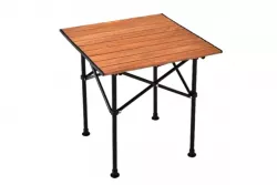Складной туристический стол STD-07 50x55x50 см - алюминиевый каркас, чехол в комплекте, коричневый thumbnail