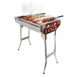 Складной гриль BBQ GP-4273 с ручкой для переноски - 48x30x57 см, устойчив к коррозии, легко чистится thumbnail