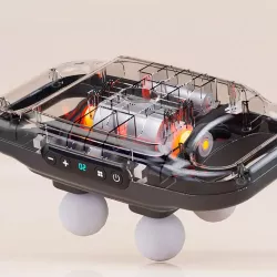 Перкуссионный массажер YCY-1601 - 9 режимов, 4 сменные головки, USB-зарядка, аккумулятор 2000 мАч thumbnail