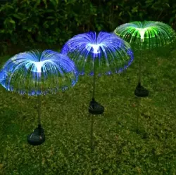 Уличная гирлянда фонарь на солнечной батарее Медуза RGB - датчик света, водонепроницаемость, высота 70 см, время работы 8-10 часов thumbnail