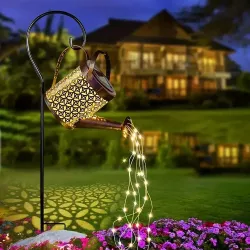 Садовый светильник на солнечной батарее Fairy Lamp - Высота 80см, Теплый белый свет, Водонепроницаемость IP44, Металлический корпус thumbnail