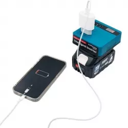 Аккумуляторный инвертор 18-21V DC в 220V AC - 120W (300W пик), USB-порт, без аккумулятора thumbnail