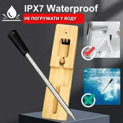 Цифровий Bluetooth термометр PROBE TEMP для м'яса та гриля - бездротовий, сумісний з iOS та Android, дальність 30 м thumbnail