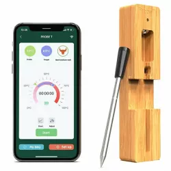 Цифровий Bluetooth термометр PROBE TEMP для м'яса та гриля - бездротовий, сумісний з iOS та Android, дальність 30 м thumbnail