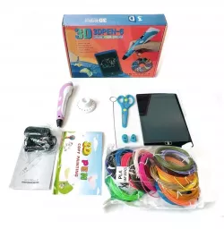 3D ручка 3D Pen-6 с LCD дисплеем - графический планшет, трафареты, 100 м пластика в комплекте thumbnail