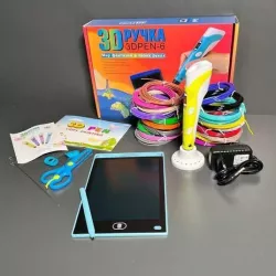 3D ручка 3D Pen-6 с LCD дисплеем - графический планшет, трафареты, 100 м пластика в комплекте thumbnail