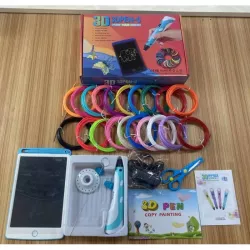 3D ручка 3D Pen-6 с LCD дисплеем - графический планшет, трафареты, 100 м пластика в комплекте thumbnail