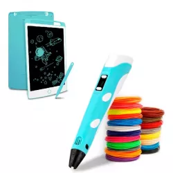 3D ручка 3D Pen-6 с LCD дисплеем - графический планшет, трафареты, 100 м пластика в комплекте thumbnail