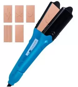Плойка-выпрямитель HAIR STYLE XL-619 с керамическими пластинами - 5 сменных насадок, температура до 200°C, вращающийся 360° шну thumbnail