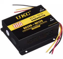 Инвертор UKC DC/DC 24V-12V 10A - 120W, металлический корпус, индикатор работы thumbnail