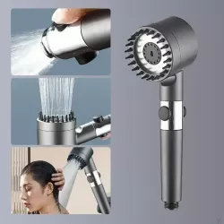 Массажная насадка для душа с вращением 360° - 3 режима, фильтр, Turbocharged Shower Head thumbnail