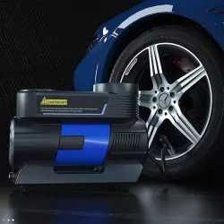 Автомобильный компрессор AND 25521-3 - 12В, 150 PSI, LED-фонарь, автоматическое отключение, комплект насадок thumbnail