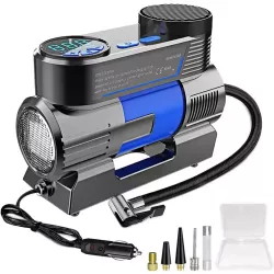 Автомобильный компрессор AND 25521-3 - 12В, 150 PSI, LED-фонарь, автоматическое отключение, комплект насадок thumbnail