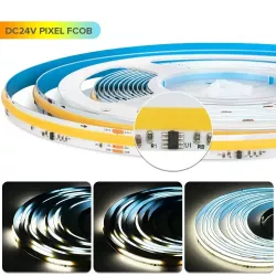 Світлодіодна LED стрічка COB 24V - 360 LED/m, Білий, IP20, Преміум якість, EPISTAR thumbnail