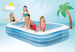 Семейный надувной бассейн Intex 58487 - 305x183x56 см, ПВХ, 3 камеры, сливная заглушка, ремонтная заплата thumbnail
