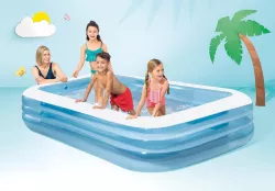 Семейный надувной бассейн Intex 58487 - 305x183x56 см, ПВХ, 3 камеры, сливная заглушка, ремонтная заплата thumbnail