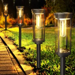 Комплект уличных светильников Solar Lawn Light Shinedo Y246 - 2 шт, теплый белый свет, солнечная зарядка, до 8 часов работы thumbnail