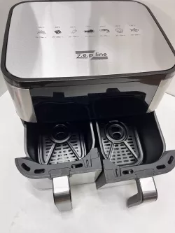 Аэрофритюрница Zepline ZP-209 - 4000 Вт, 12 л, 2 чаши, сенсорное управление, антипригарное покрытие thumbnail