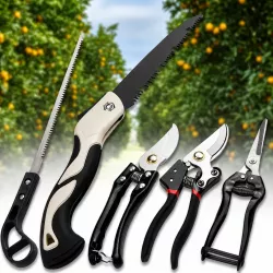 Садовые инструменты Garden Set SK-5 - 5в1: секаторы, нож для прививки, веткорез, японская сталь, пластиковый кейс thumbnail