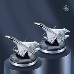 Ароматизатор для авто в виде самолета F15 - алюминиевый, солнечная батарея, эфирные масла, бесшумный вентилято thumbnail