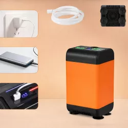 Портативный душ с насосом 3,7 В, аккумулятор 4800 мАч - 3 режима напора, USB зарядка, крепления и сумка в комплекте thumbnail