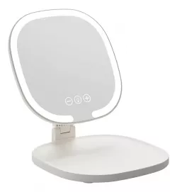 Складное овальное зеркало с LED-подсветкой - регулируемая яркость, 1x/3x увеличение, портативное, идеальный подарок thumbnail