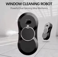 Робот для мойки окон IXIU Glass Cleaning Robot - пульт управления, автоматический, черный, автономная работа 20 мин, 10 салфеток в комплекте thumbnail