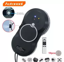 Робот для мойки окон IXIU Glass Cleaning Robot - пульт управления, автоматический, черный, автономная работа 20 мин, 10 салфеток в комплекте thumbnail