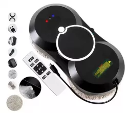 Робот для мойки окон IXIU Glass Cleaning Robot - пульт управления, автоматический, черный, автономная работа 20 мин, 10 салфеток в комплекте thumbnail